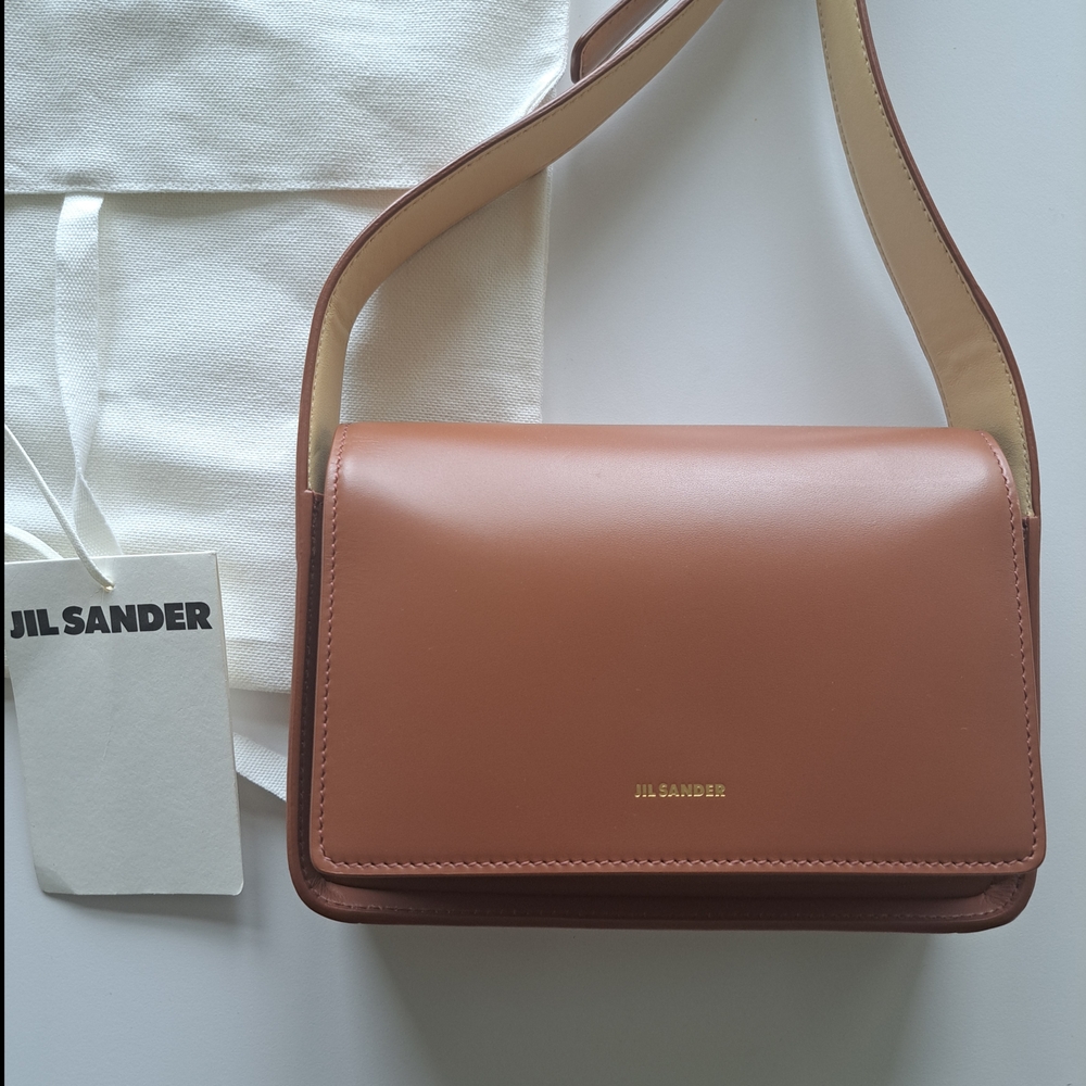 Jil Sander Tan Leather Women's Shoulder Bag